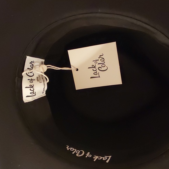 LACK OF COLOR THE PHOENIX FEDORA HAT BLACK SIZE 57CM(M) - Picture 12 of 15